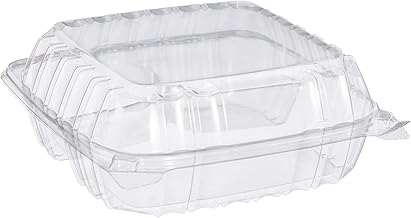 Dart C90PST3 OPS Med Clear 3 Comp Hinged Container, 8.3 X 8.3 in (Case of 250)