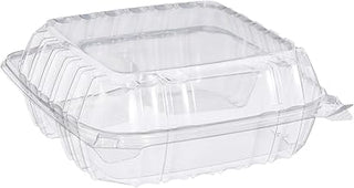 Dart C90PST3 OPS Med Clear 3 Comp Hinged Container, 8.3 X 8.3 in (Case of 250)