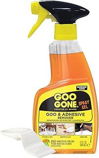 Goo Gone Adhesive Remover Spray Gel 12 Oz with Scraper, Surface Safe