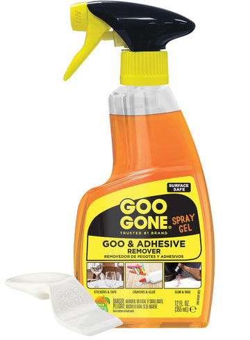 Adhesive Remover Spray Gel 12 Oz with Scraper by Goo Gone – 12 Fl Oz (Pack of 1), Model 2256ZBP
