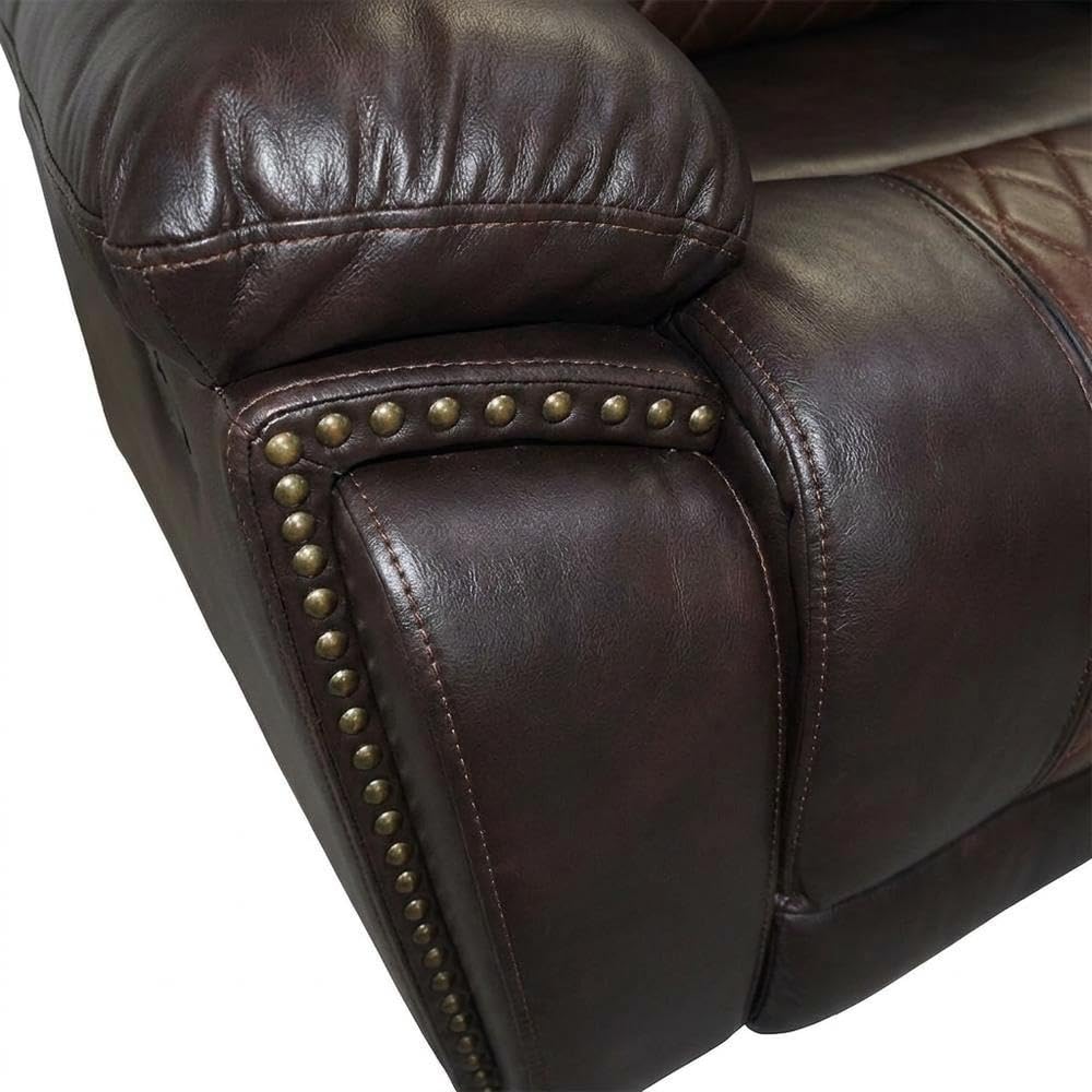 Upholstered Glider Recliner with Black Legs by Starlight Canyon Home – Hardwood and Plywood, 80% Polyester and 20% PU, Brown