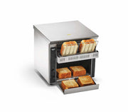 Horizontal Conveyor Toaster by Vollrath – 14-3/16" x 14-1/2" x 16-1/2", Stainless Steel, Silver, Model CT2H-120250