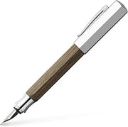 Faber-Castell Ondoro Fountain Pen, Smoked Oak Wood - Broad