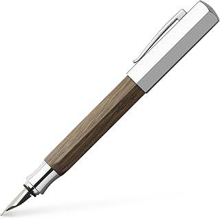 Faber-Castell Ondoro Fountain Pen, Smoked Oak Wood - Broad