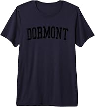 Vintage Dormont PA Distressed Black Varsity Style Premium Tri-blend T-Shirt