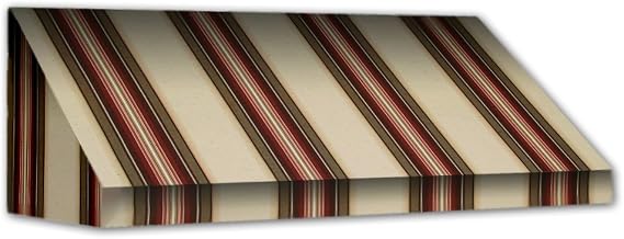 6.38 ft. Wide New Yorker Window/Entry Awning (24 in. H x 48 in. D) Brown/Linen/Terra