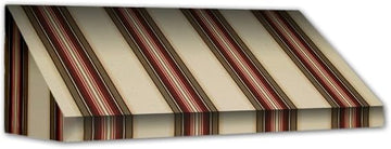 6.38 ft. Wide New Yorker Window/Entry Awning (24 in. H x 48 in. D) Brown/Linen/Terra