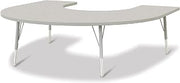 Jonti-Craft Berries 6445JCE000 Horseshoe Activity Table - 66" X 60", E-Height - Freckled Gray/Gray/Gray