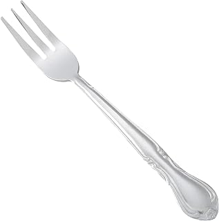 Winco 12-Piece Elegance Oyster Fork Set, 18-0 Stainless Steel, Silver | Dishwasher safe, Restaurant service, Great for Oysters, Seafood, Shellfish and Table Service