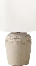 Monarch Specialties I 9779 Lighting, 17" H, Table Lamp, Beige Ceramic, Ivory/Cream Shade, Contemporary