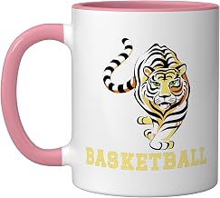 Bloomfield High School Bengals Basketball Ceramic Mug, Pink/White, 11oz