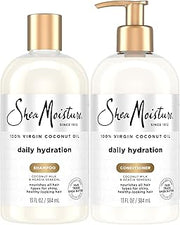 Shea Moisture SheaMoisture Coconut Shampoo & Conditioner Set, Daily Hydration, 13 Oz Ea | Anti-Frizz Hair Products with Hydrating Coconut Milk & Acacia Senegal | Nourishes All Hair Types, Including Wavy & Curly Hair