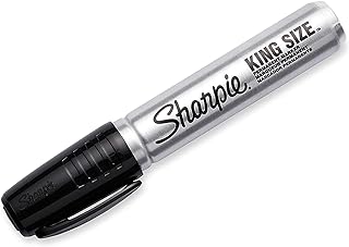 Sharpie 15661PP King Size Permanent Marker, Chisel Tip, Black, 8 Markers
