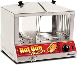 Omcan 40305 100 Hotdog Steamer Machine & 48 Bun Warmer Commercial Hot Dog Cooker