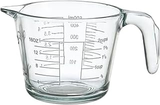 Farberware 2-Cup Borosilicate Glass Wet and Dry Measuring Cup with Oversized Measurements, Clear