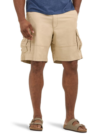 Men's Big & Tall Extreme Motion Carolina Cargo Short by Lee – Cotton Blend, Buff, Model 112369173