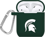 Michigan State Spartans Silicone Case Cover Compatible with Apple AirPods Gen 1 & 2 (Green)