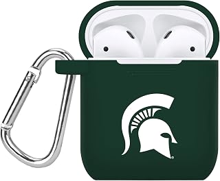 Michigan State Spartans Silicone Case Cover Compatible with Apple AirPods Gen 1 & 2 (Green)