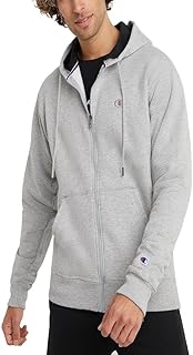 Champion Men's Powerblend Full-zip Hoodie, Standard Fit, Midweight Fleece