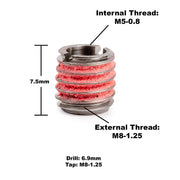 E-Z LOK 0.197"-32 IT, 0.315"-20 ET, 0.295" L / Pack of 5 / 1 Thread Locking Inserts