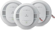 Kidde Smoke & CO Detector, Hardwired & 10-Year Battery, 30CUA10, 3 Pack | Wired Interconnect Capability & No Battery Replacements with Smoke & Carbon Monoxide Detection, Ideal for Homes & Apartments