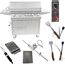40-Inch Liquid Propane Grill on Cart L90000 with Exclusive Best of Backyard Gourmet Package by Lion Premium Grills – Stainless Steel, Model 7bf645ad-22ba-4b31-b906-e630db436af1