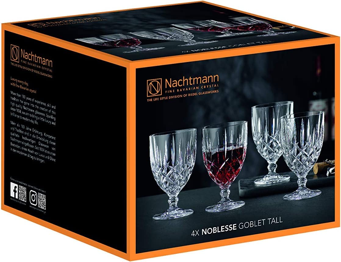 Noblesse Tall Goblet by Nachtmann – 12 Ounces, 355 milliliters, Glass, Clear, Model 101966