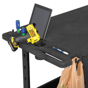 Flat Top Plastic Utility Cart by Global Industrial – Plastic, Black, Model 800349