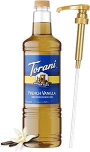 Torani Sugar Free French Vanilla Syrup 1L Bottle – Keto, Zero Calorie