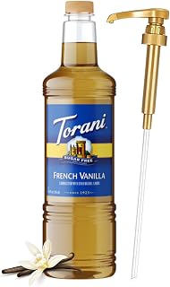 Torani Sugar Free French Vanilla Syrup 1L Bottle – Keto, Zero Calorie