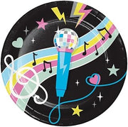 Creative Converting Birthday Beats Disco Party Dinner Plates, 8 Count