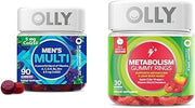 OLLY Men's Multivitamin Gummy, Overall Health and Immune Support & Metabolism Gummy Rings, Apple Cider Vinegar, Vitamin B12, Chromium