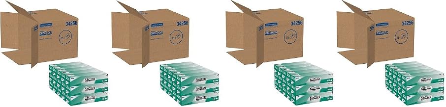 KIMTECH 34256CT KIMWIPES Delicate Task Wipers, 1-Ply, 14 7/10 x 16 3/5, Box of 140 (Case of 15 Boxes) (4 PACK)