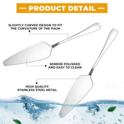 Tobeelec Cake Server Set, Stainless Steel, 9 Inches, Silver, 30 Pack