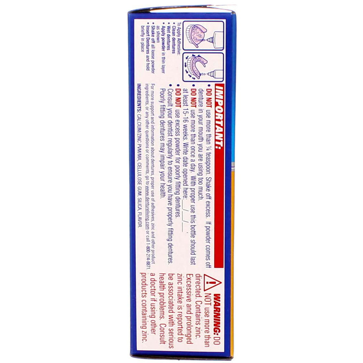 Extra Hold Denture Adhesive Powder by Fixodent – Pack of 1, White, Model PPAX1164675
