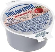 Philadelphia Strawberry Cream Cheese Cups, 1 oz Individual Single Serve Portion Control Cream Cheese Cups, Bulk Foodservice Spreads, 100 Pack Case