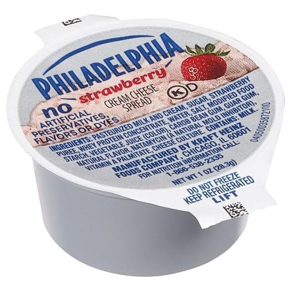 Strawberry Cream Cheese Cups by Philadelphia – 1 Ounce (Pack of 100), Pack of 100, Model 72683