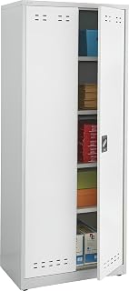 Safco Products 5532GR Steel Storage Cabinet, 72" High, Wall Mountable, Gray