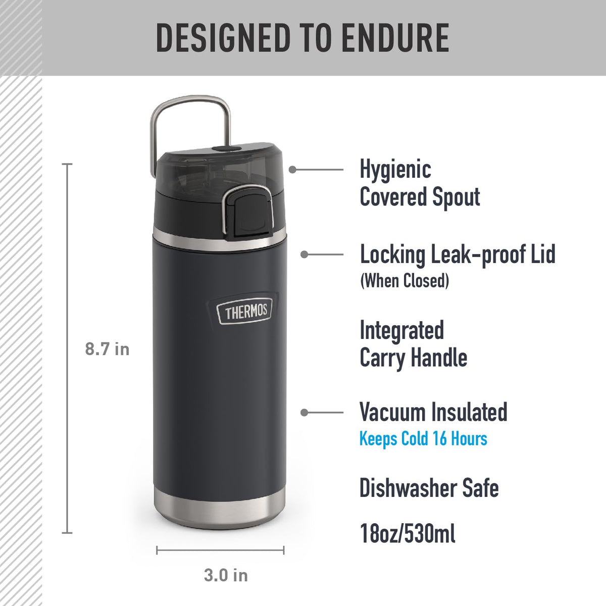 THERMOS Granite / 18 Ounces / 18.0 fluid_ounces Thermoses
