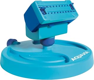 Aqua Joe AJ-OSPR20 Mini Oscillating Sprinkler on Sled Base – 20 Nozzles, 4 Spray Patterns, up to 4,250 sq. ft. Coverage
