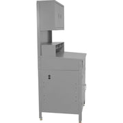 34-1/2"W x 30" D x 80" H Cabinet Shop Desk with Pigeonhole Riser by Global Industrial – 34-1/2"W x 30"D x 80"H, Alloy Steel, Grey, Model 249692GY