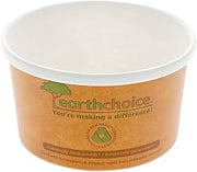 PACTIV EarthChoice PLA Paper Orange Small Compostable Lined Hot Soup Cup, 8 Ounce Capacity - 500 per case.