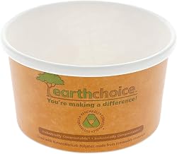 PACTIV EarthChoice PLA Paper Orange Small Compostable Lined Hot Soup Cup, 8 Ounce Capacity - 500 per case.