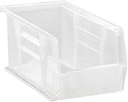 QUANTUM STORAGE SYSTEMS Quantum Storage 10-7/8 in. L x 5-1/2 in. W x 5 in. H Storage Bin Plastic 1 compartment Clear