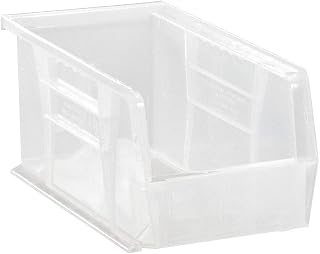 QUANTUM STORAGE SYSTEMS Quantum Storage 10-7/8 in. L x 5-1/2 in. W x 5 in. H Storage Bin Plastic 1 compartment Clear