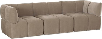 Marisol Modern Taupe Fabric Sectional Sofa