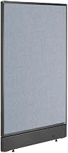 Global Industrial 24-1/4"W x 46" H Office Partition Panel with Pass-Thru Cable, Blue
