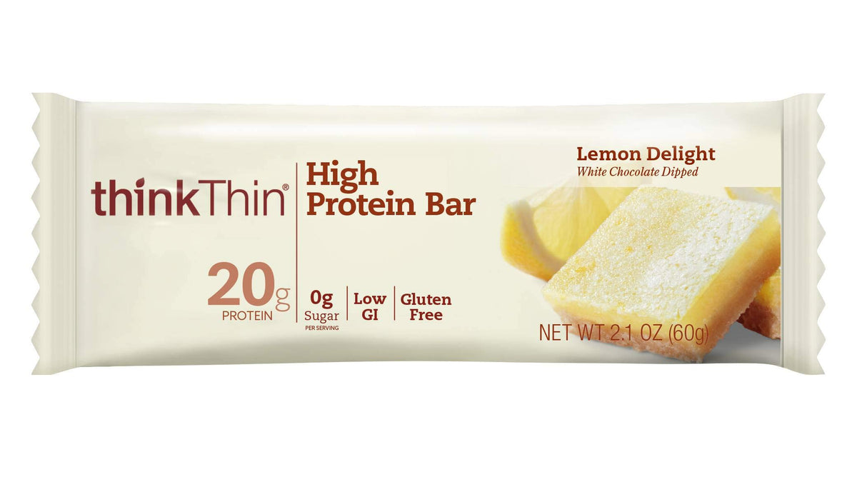 Think Thin Lemon Delight Bar by thinkThin – 120 Count (Pack of 1), Pack of 120