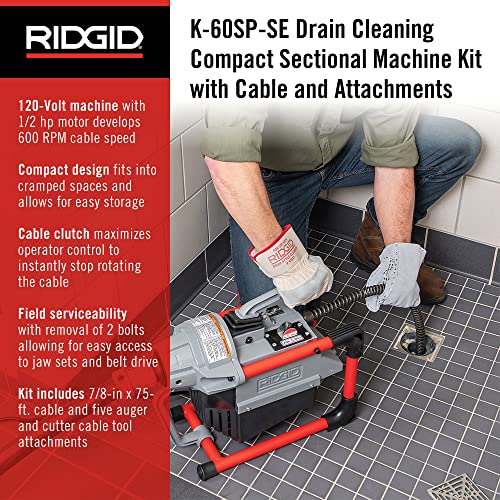 RIDGID Sectional Machine + Cable Kit / 1 Pipe Cutters