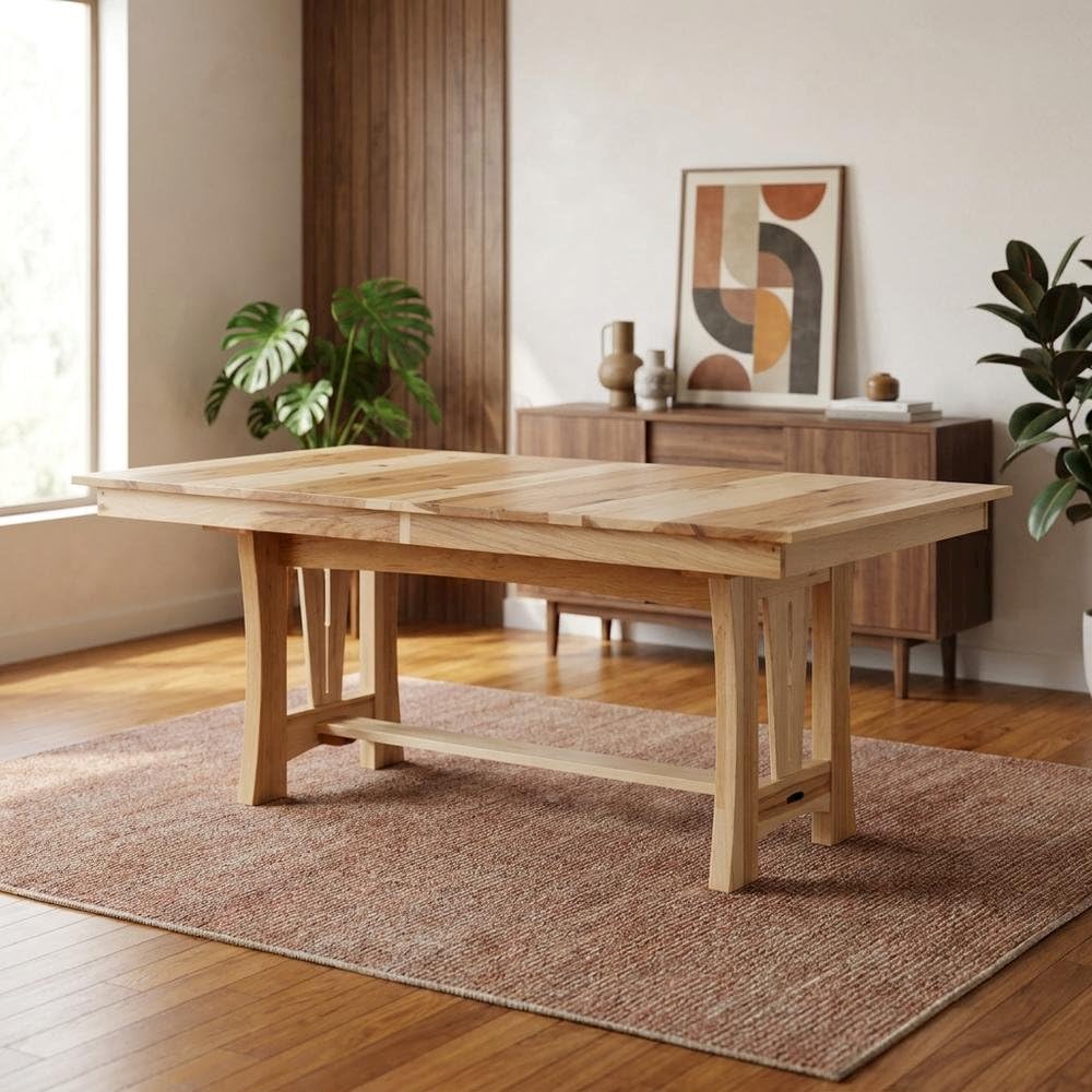Brown Dining Table by Starlight Canyon Home – Solid American Hickory, Brown